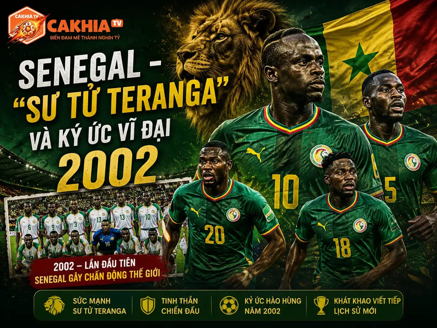 "Sư Tử Teranga" Và Ký Ức Vĩ Đại 2002